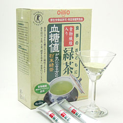 ★◆血糖値が気になる方の粉末緑茶／食事のおともに食物繊維入り緑茶（6g×60包）※
